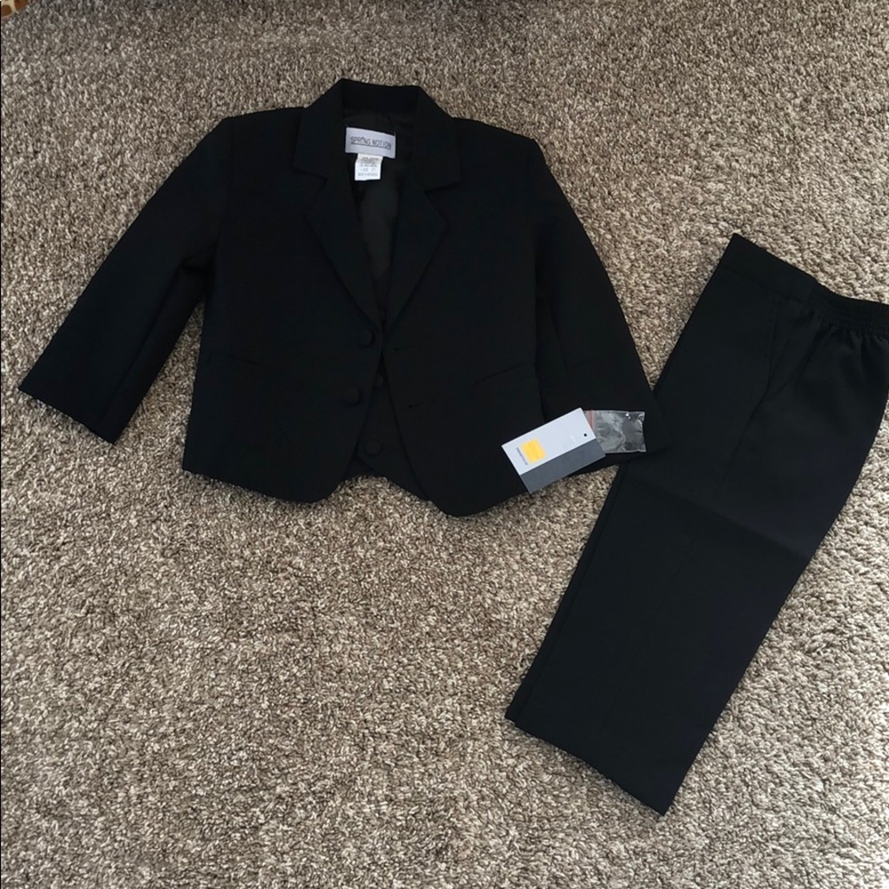 3 piece black toddler suit 2T